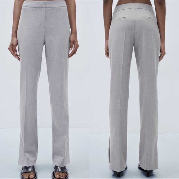 Zara 2 piece Set Button Double Breasted Blazer & Slim Hem Cigarette Pants - Picture 13 of 16